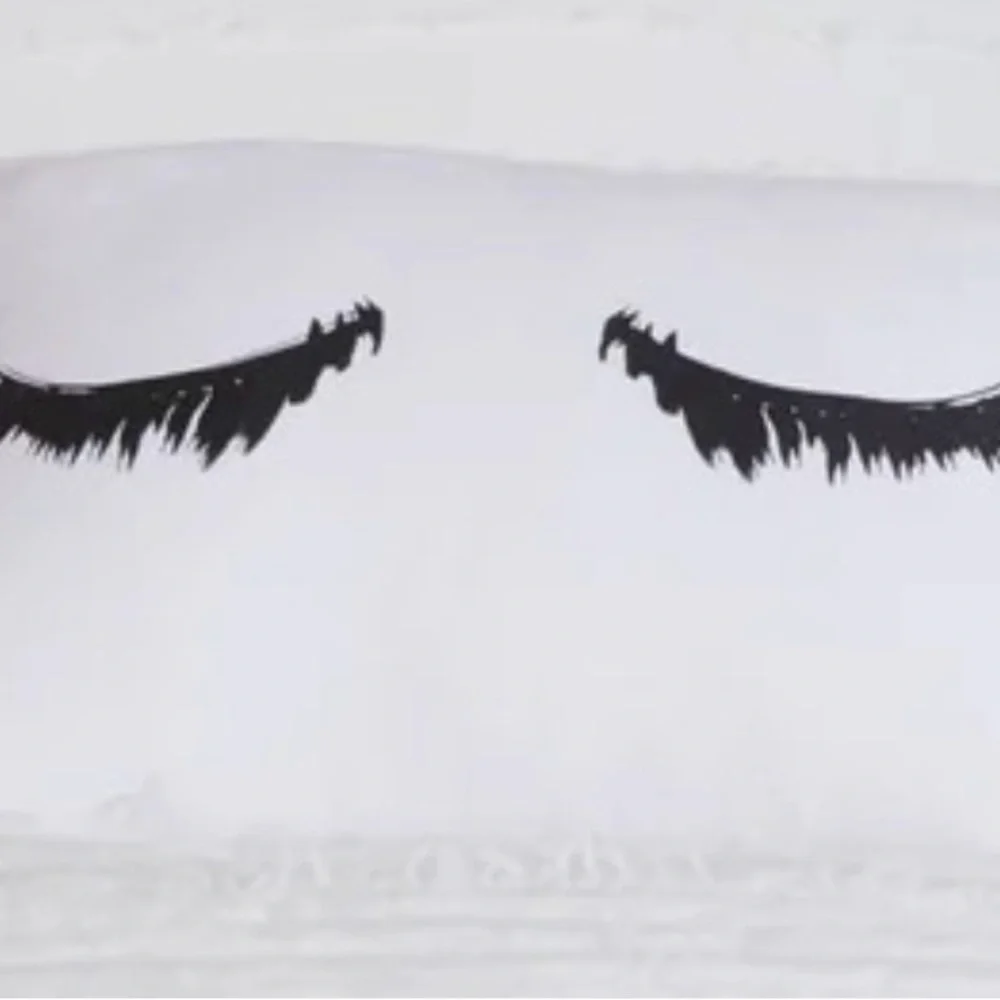 Dormify Lashes Pink Pillow NEW Soft velour Fun for Decorating or rest 12”X 16”